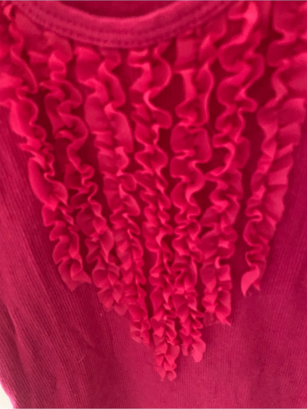 Old Navy Fuchsia Ruffled Racerback Tank Top - Picture 3 of 4